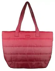 UGG Women's Krystal Puffer Tote Shoulder Bag Red One Size