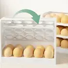 T (Pack Of 1) Flip Egg Carton Kitchen Refrigerator Storage Box Side Door Egg