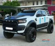 FORD RANGER RAPTOR Bonnet Scoop AND DOOR CLADDING Gloss Black 2016 2021 T6 T7 T8