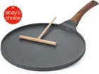 Nonstick Crepe Pan 10-Inch, Swiss Granite, Stay-Cool Handle, Induction Safe.