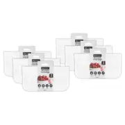 6x 2pc Box Sweden Clear Reusable 300ml 2D Food Storage Zip Lock Bags Container