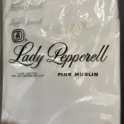 Vintage NOS Lady Pepperell Pillowcases White Cotton Muslin Standard 42x36