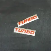 2PCS TURBO Red Silver Chrome Metal Emblem Decal Sticker Badge Engine Motors Door (for: Suzuki)
