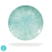12x Round Coupe Plate 288mm Aquamarine Churchill Studio Print Stone Crockery