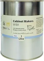Gilly's Cabinet Makers Wax Clear 1Litre | Firm Timber Wax for Filling Imperfections, Restoring and Protecting Oak, Jarrah & More | Step 2 in 3-Step Waxing Process