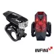 【INFINI】I-261WR USB充電LED車燈組 I-261W+I-261R(前燈/頭燈/警示燈/尾燈/夜騎/安全/自行車/單車)