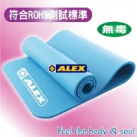 在飛比找Yahoo!奇摩拍賣優惠-台灣製 瑜珈墊- 藍色 (附ALEX黑色外袋)