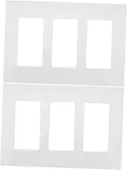 HOUDERCO Triple Socket Panel Cover Screwless Decorator Electrical Wall Plate 3 Gang High Safety Standard