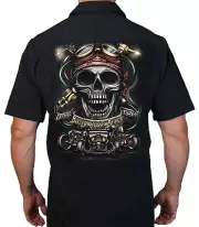 Lethal Threat Build Your Beast Shop Mens Button Up Short Sleeve Shirt Black MD