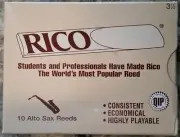 Rico Alto Sax Reeds (strength 3,5) box of 10