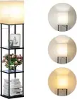 Floor Lamp,Vintage Led Light Lamps Bookshelf Corner Shelf Standing Lights Dis...