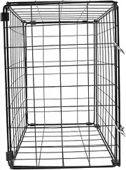 1Pc Foldable Cat Cage Practical Iron Pet Carrier for Travel Transparent Design for Easy Monitoring Durable Convenient Storage for Grooming and Home Use Suitable