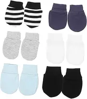 [Yardenfun] Mittens Scratch Gloves Warm No Scratch Hand Protectors for Newborns Soft Breathable Mittens Colors
