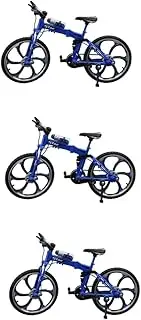 WHAMVOX 3pcs Handmade Model Miniature Bike 1:10 Scale Unique Alloy Decor 17.5x10.5cm