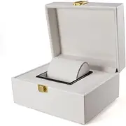 Hand Skin Box Gift Box Clamshell Pu Watch Box Jewelry Box Storage Box (D Light Grey) FANDIAO