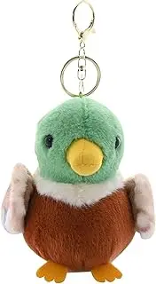 Stuffed Key Chain - Portable Car Mallard Duck | 4.3 Inch Plush Animal Purse Charm, Backpack Pendant Portable for Kids