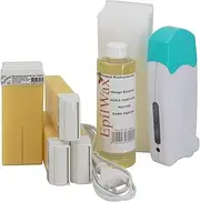 EPILWAX S.A.S - Kit D'Hair removal Solo Full / complete To La Wax Disposable white, with Wheel Grand Model for the legs, armpits, and The body