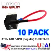 10 Pack Regular ATO ATC APR Add-A-Circuit Lumision Fuse Tap Lot Dash Cam Radar