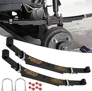 RIZINKART Golf Cart Heavy Duty Rear 4-Leaf Spring Kit for Club Car DS 1981-2023 Golf Cart, Replaces OEM Leaf Spring Part, Included Spring Bushings & Sleeves Kit, Easy Install Smooth Ride Experience