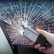 Baseus 3 in 1 Car Safety Hammer U-shaped Emergency Auto Escape Seat Belt Cutter Window Class Break with SOS LED Lamp