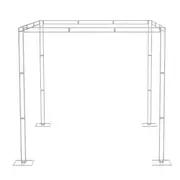 Adjustable Heavy-Duty Wedding Canopy Chuppah Stand Kit