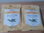 2 Packages Burt's Bees Purifying Facial Towelettes with White Tea 20 Total New