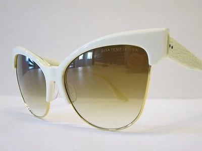 DITA TEMPTATION Cat Eye Cream 18K Brown Optique Glasses Eyewear Sunglasses
