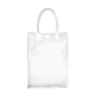 透明手提袋 手提袋 PVC手提袋 購物袋 塑膠袋 禮物袋 包裝 環保袋 包裝袋 卡扣袋 禮品【小麥購物】【G481】