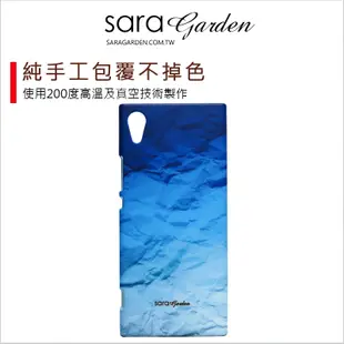 【Sara Garden】客製化 手機殼 ASUS 華碩 Zenfone3 5.5吋 ZE552KL 海洋藍皺褶 手工 保護殼 硬殼