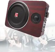 Sit Down auto subwoofer,Car Subwoofer Audio Speaker,8-Inch Low-Profile Amplified Subwoofer System,Amplified Car Subwoofer, Slim Thin Loaded Subwoofer Air Tight Sealed Bass Enclosure,for Cars