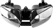 Motorbike Front Headlight Compatible With YZF R6 1999 2000 2001 2002, Motorbike Head Lamp, Black Color