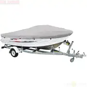 Grey Runabout Boat Cover Trailerable 5.3m - 5.6m Highway Towing Canvas