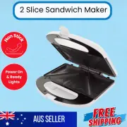 2 Slice Sandwich Press Jaffle Maker – Non-Stick Toastie Iron for Quick Snacks