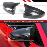 M STYLE CARBON FIBER REPLACEMENT MIRROR CAP FOR 14-20 AUDI A3 S3 W/O LANE ASSIST