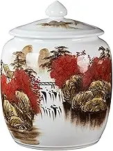 Ceramic Storage Containers, Rice Storage Box, Porcelain Bucket With Lid, Food Storage Containers, Cereal Dispensers In The Kitchen, Food Storage Jars, For Grains Snacks Candy Food Dispenser(