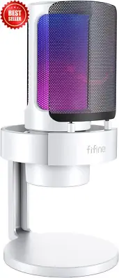 Gaming USB Microphone, RGB, for Live Streaming, Podcasting, Condenser Mic, Light
