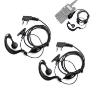 2Pcs Walkie Talkie Headset Earpiece Mic 2Pin Connector For Baofeng UV-5R BF-888s