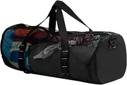 Mesh Sports Bag,Cylindrical Gear Bag - Foldable Mesh Dive Duffle Bag, Large Bag Mesh for Diving, Snorkeling, Swimming, Heavy Duty Net Ball Holdall Fitness Bag with Straps Workout Gym Training Net Bag