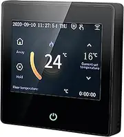 110-230V Wi-Fi Thermostat Programmable Thermostat 7 Days Schedule APP Remote Control Voice Control Compat with Alexa Assistant Backlight Water Heating Temperature Controller Black Water Heating
