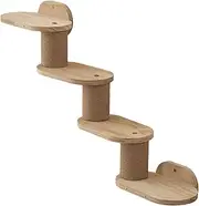 Cat Shelf - Wall Mount Cat Shelves - Wooden Floating Climber Ladder Stairs Scratcher Playground Station for Indoor Windowsill Ceiling Bookshelf