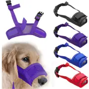 Dog Adjustable Mesh Mouth Muzzle - Stop Chewing & Barking - Grooming Accessory Balck M mouth circumference 14-20cm