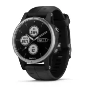 Garmin Fenix 5S Plus Multisport GPS/HRM Sapphire Premium Watch - Silver/Black