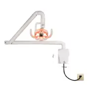 50W Dental Oral Light Wall-Mounted Halogen Light Shadowless Light with Arm USA