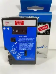 Brother TC-495 9mm White on Red - Label Tape Cartridge for P-Touch