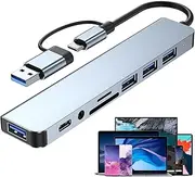 USB Docking Station - Double Port USB Dock, High Speed Dock Solution | Double Port Laptop Hub Type C Docking Station, Stable Versatile Dock Connection for Cameras Card Readers Keyboards Printers