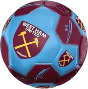West Ham United FC Team Signature 26 Panel Football (UK Size: 5) (Claret/Blue)
