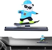 Esncddym Car Temporary Parking Card Plate | Temporary Parking Plate with Skating Bear - Fun Skating Bear Parking Number Plate for