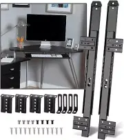 14" Keyboard Slide Heavy Duty Ball Bearing Slides Computer Tray Under Desk Ra...