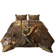 Fantasy Art Bixie the Dragon Cat Coverlet