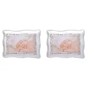 2PK Gibson Gifts Baby/Newborn Footprints Picture Frame 6x4"